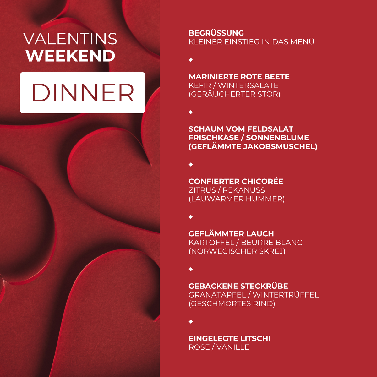 Valentins-Weekend 13.02 und 14.02.27