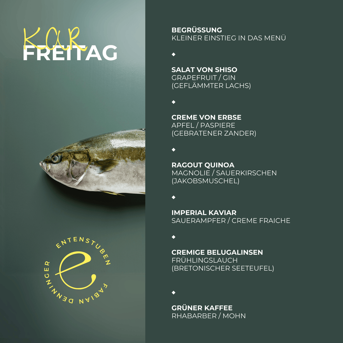 Karfreitag Fisch Dinner 26.03.27